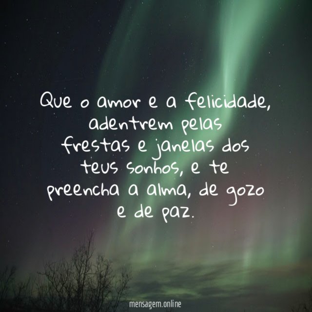Que o amor e a felicidade