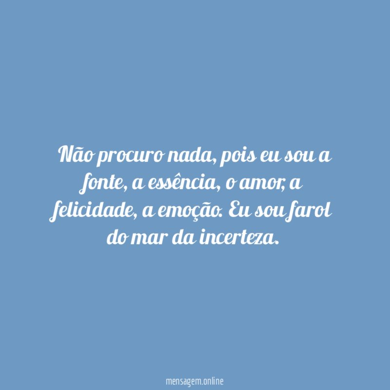 Não procuro nada