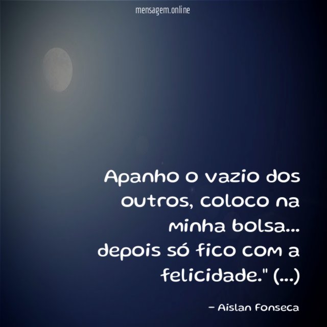Apanho o vazio dos outros