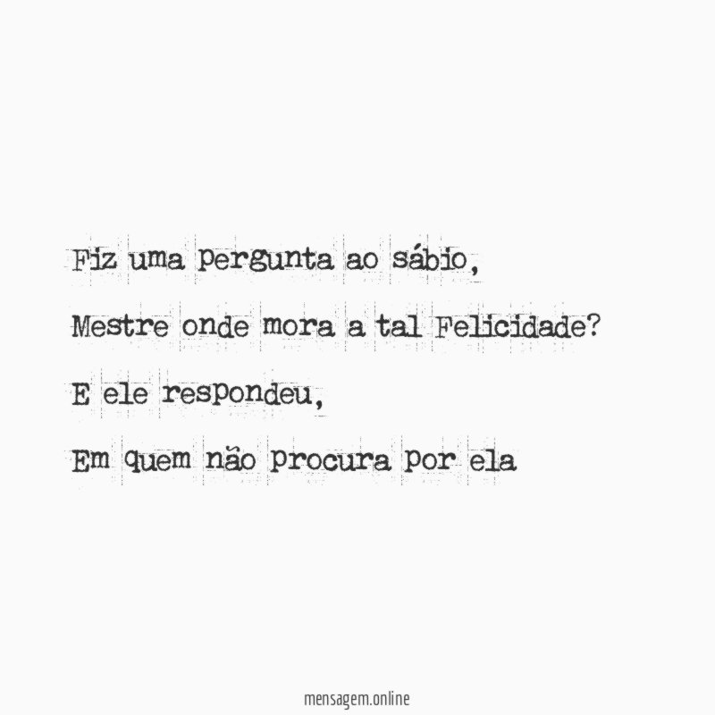 Fiz uma pergunta ao sábio