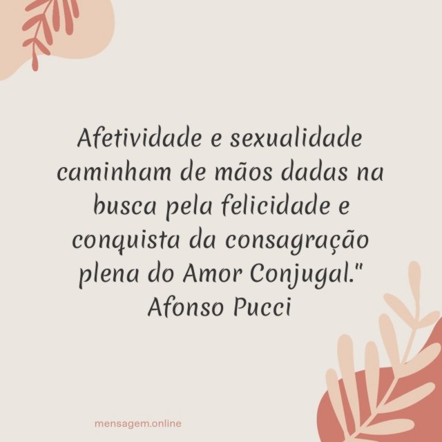 Afetividade e sexualidade caminham de mãos dadas