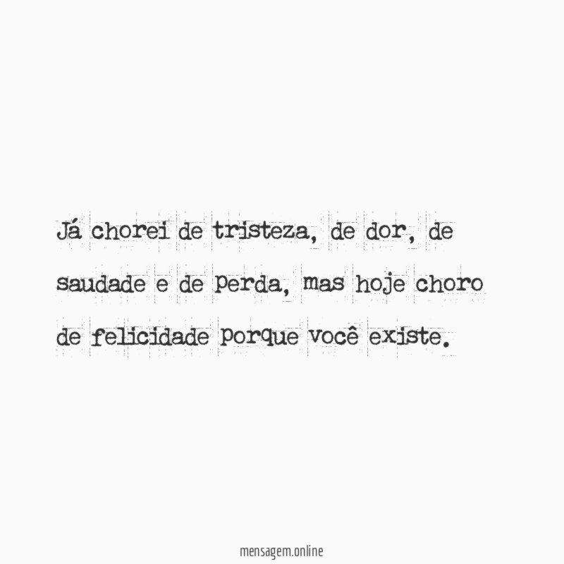 Já chorei de tristeza