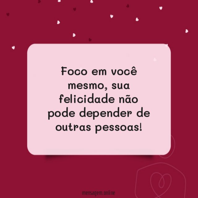 Foco em você mesmo
