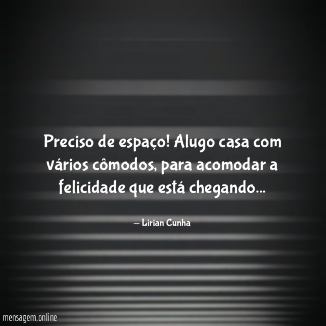 Preciso de espaço