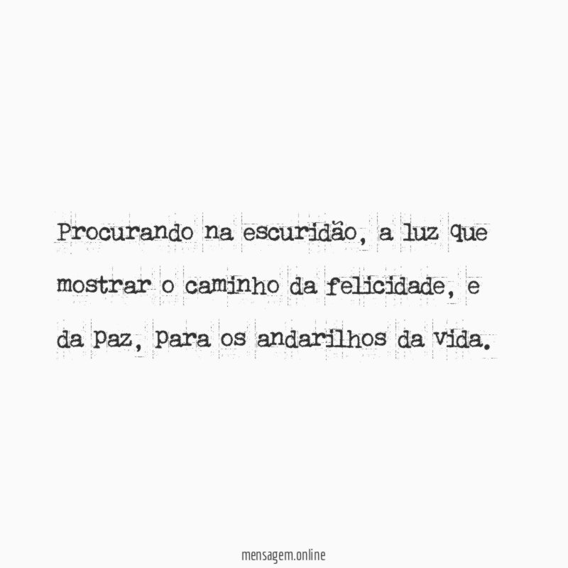 Procurando na escuridão