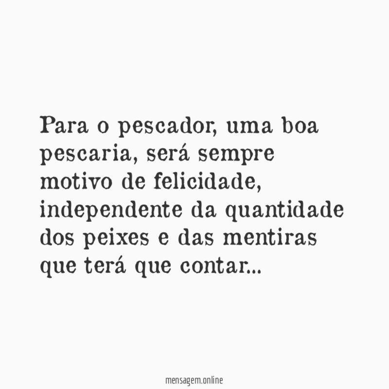 Para o pescador