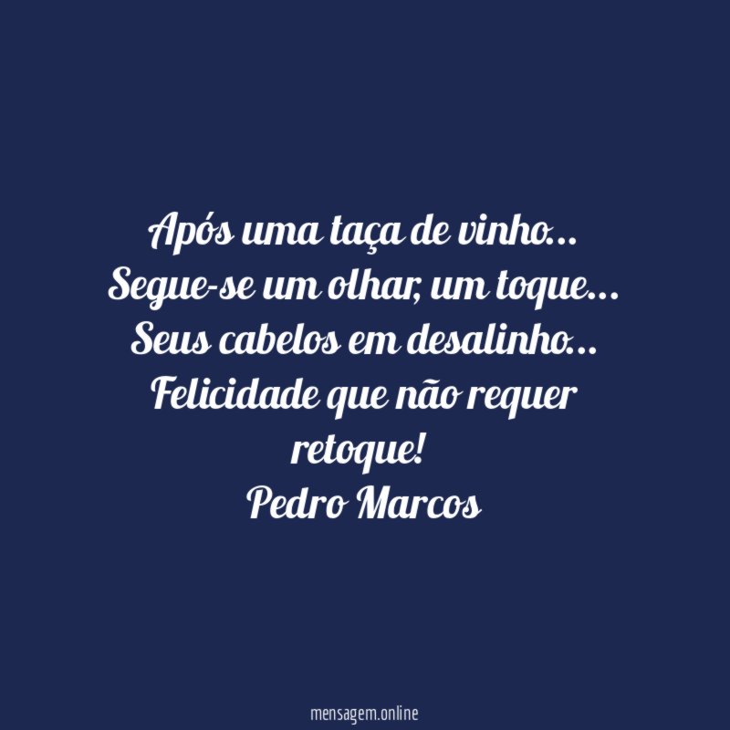 Após uma taça de vinho