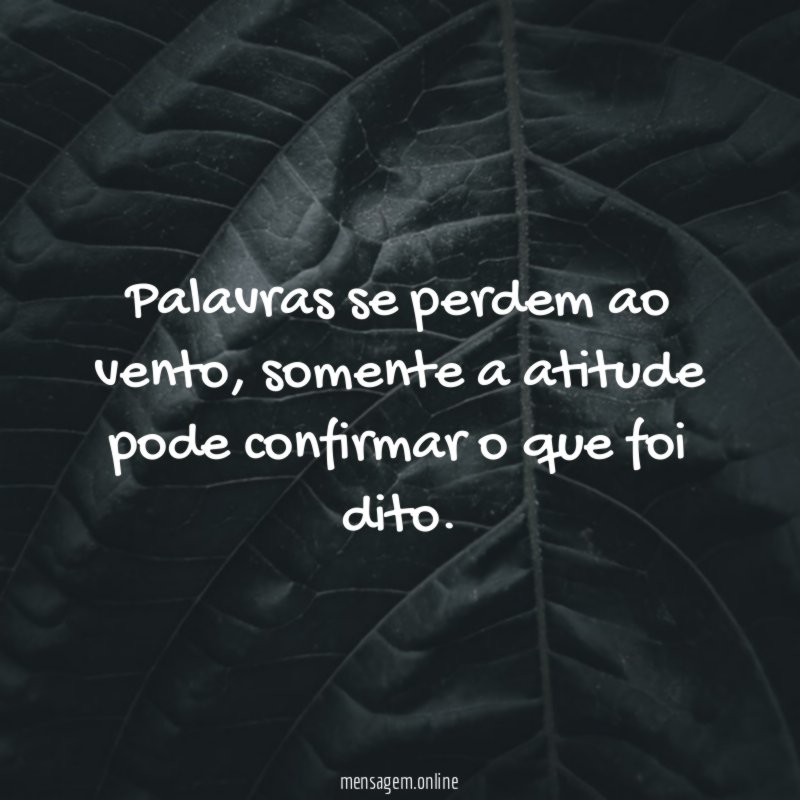 Palavras se perdem ao vento