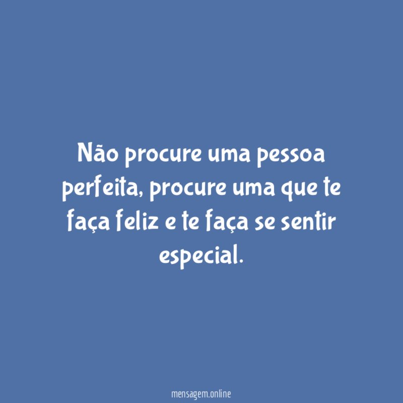 Não procure uma pessoa perfeita
