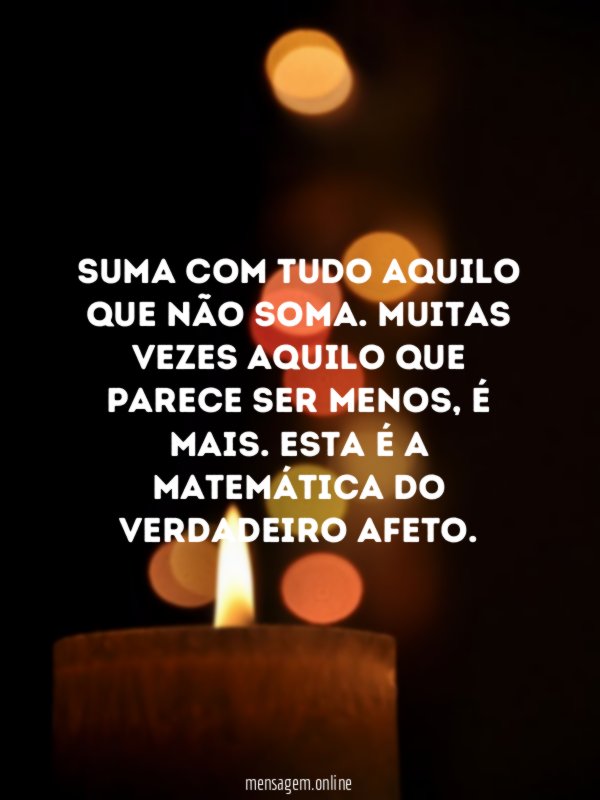 Suma com tudo aquilo que não soma