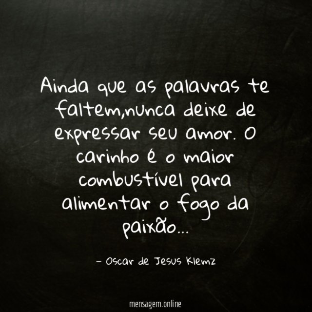 Ainda que as palavras te faltem