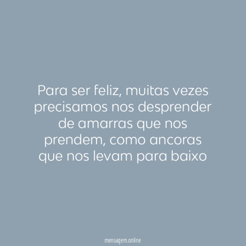 Para ser feliz