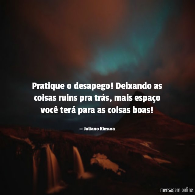 Pratique o desapego