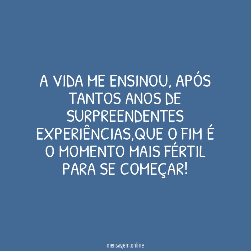 A vida me ensinou