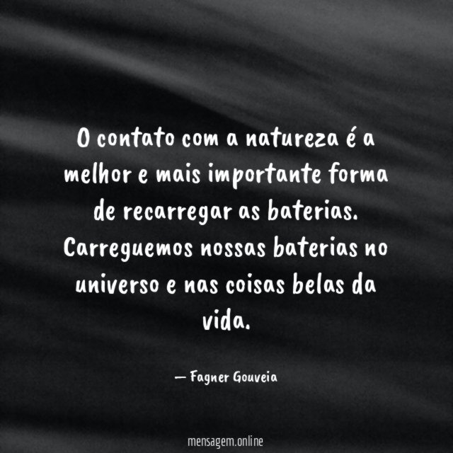 O contato com a natureza é a melhor