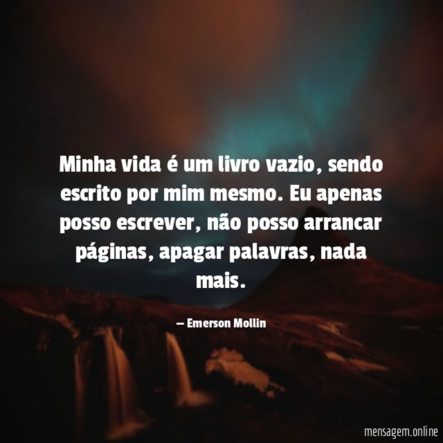 Minha vida é um livro vazio