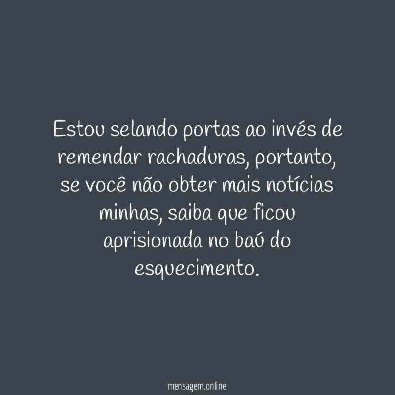 Estou selando portas ao invés de remendar rachaduras