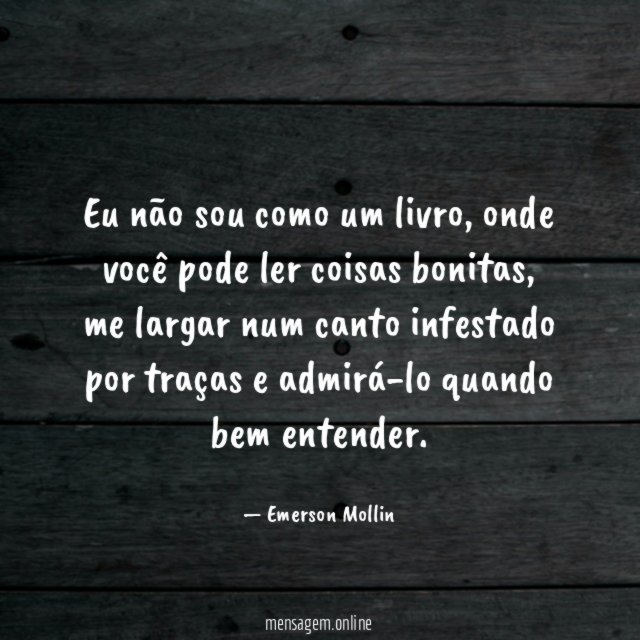 Eu não sou como um livro