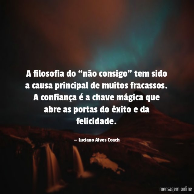 A filosofia do “não consigo” tem sido a