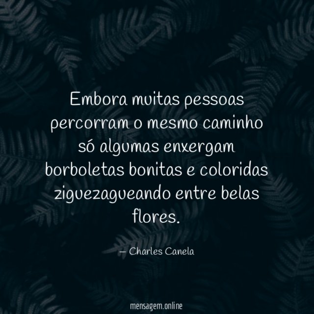 Embora muitas pessoas percorram o mesmo caminho só
