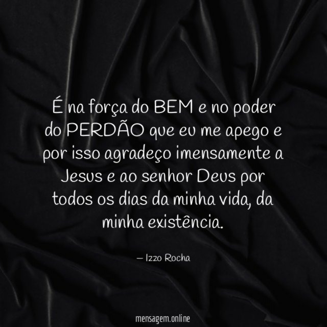 É na força do BEM e no poder