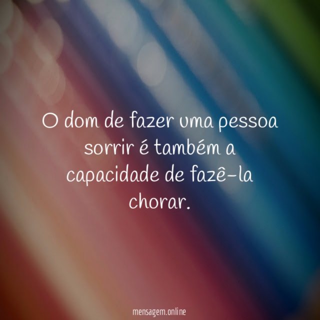 O dom de fazer uma pessoa sorrir é