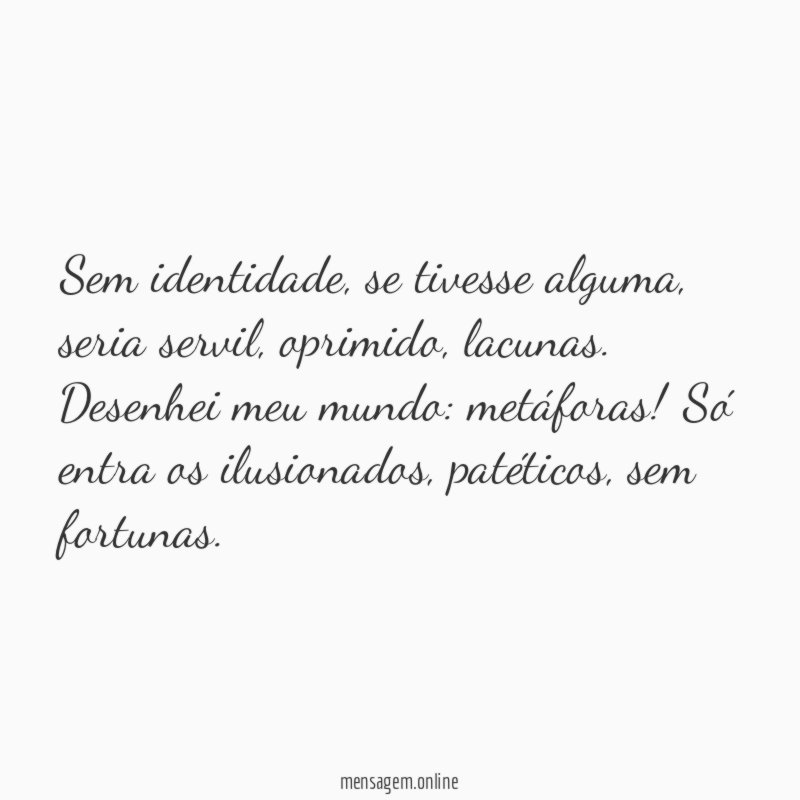 Sem identidade