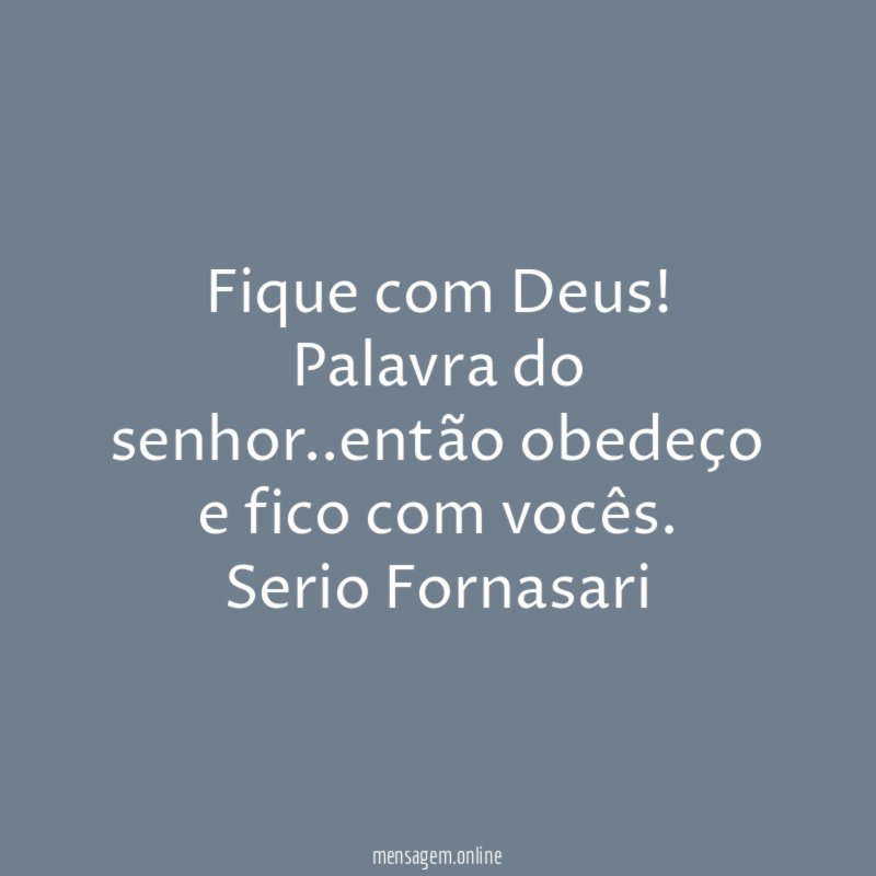 Fique com Deus