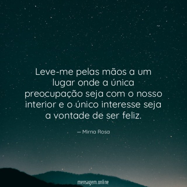 Leve-me pelas mãos a um lugar onde a