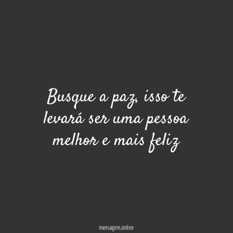 Busque a paz