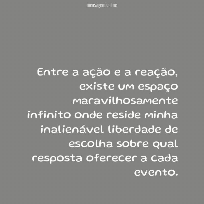 Entre a ação e a reação