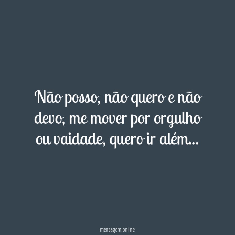 Não posso