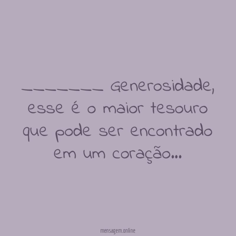 Generosidade