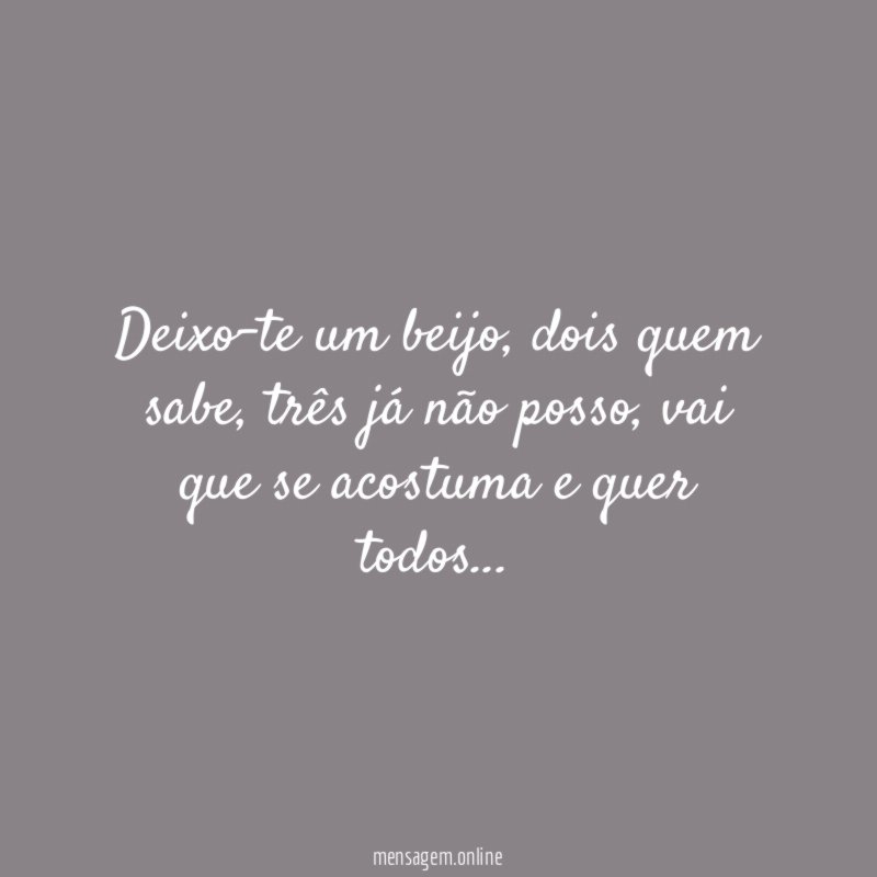 Deixo-te um beijo