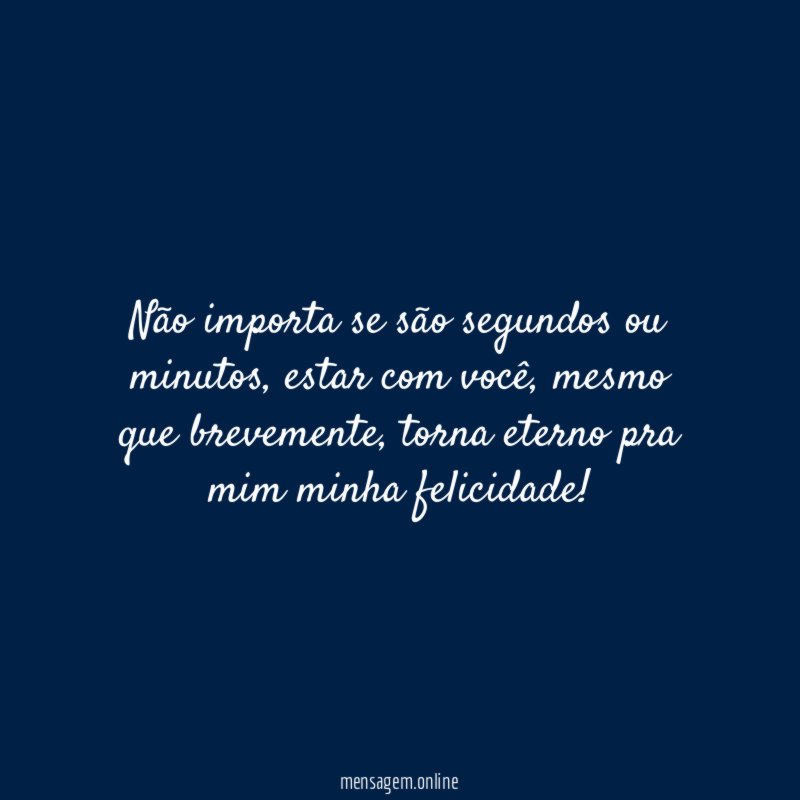 Não importa se são segundos ou minutos