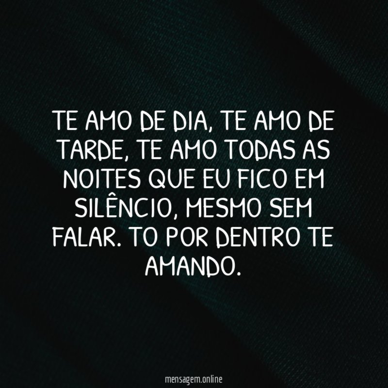 Te amo de dia
