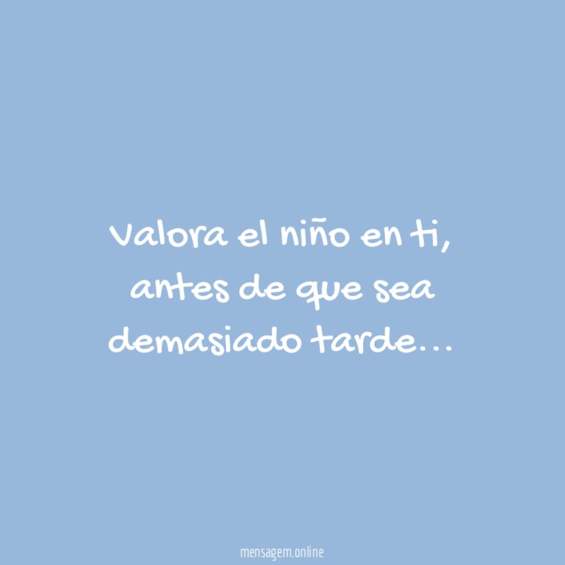 valora el niño en ti