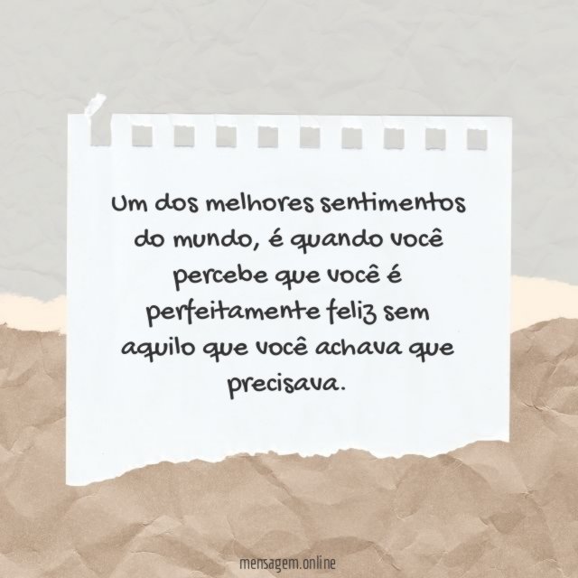 Um dos melhores sentimentos do mundo