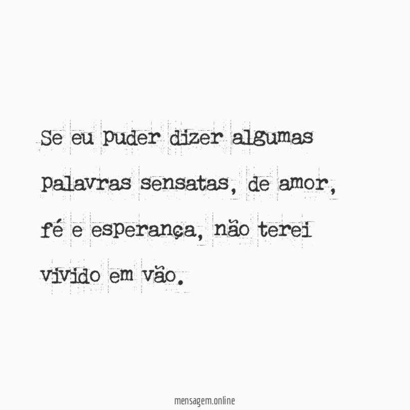 Se eu puder dizer algumas palavras sensatas