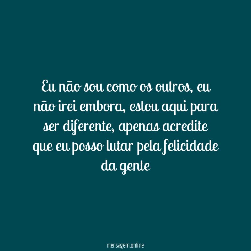 Eu não sou como os outros