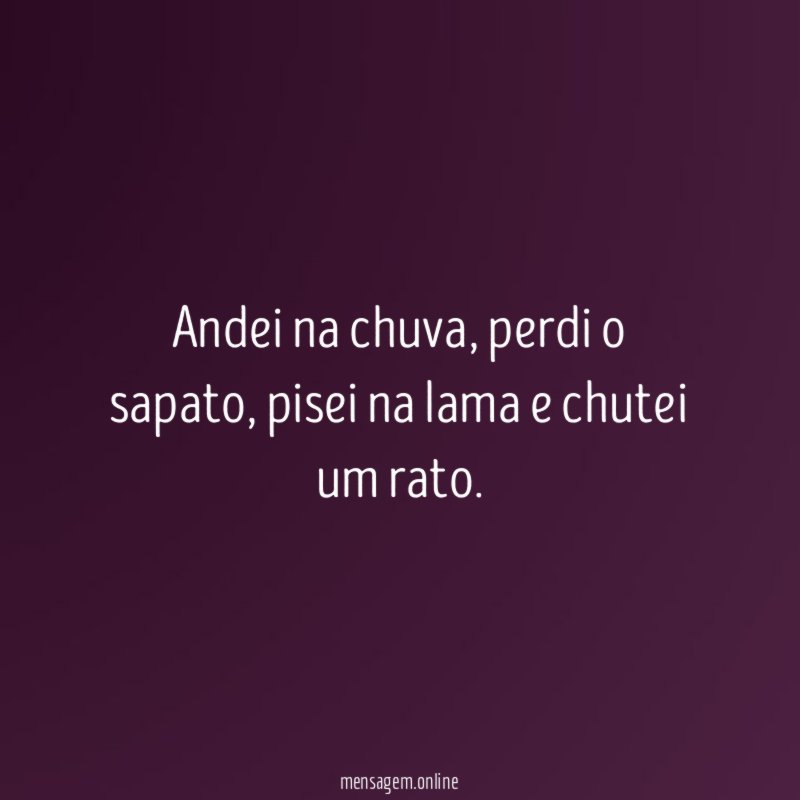 andei na chuva