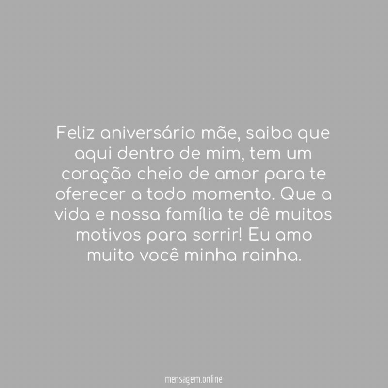 Feliz aniversário mãe