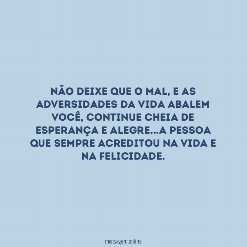 Não deixe que o mal