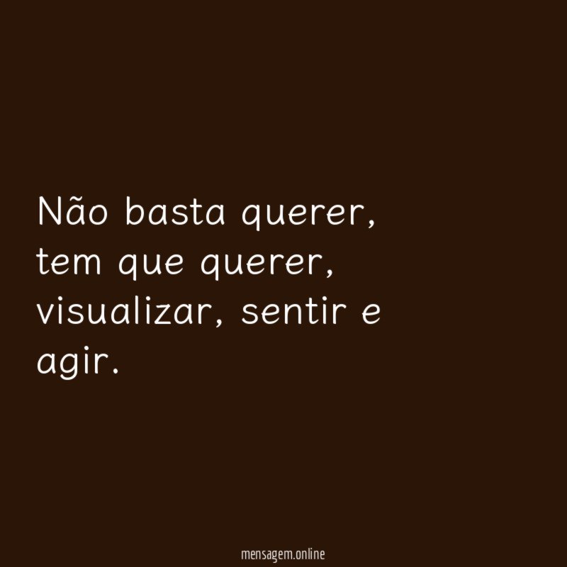 Não basta querer