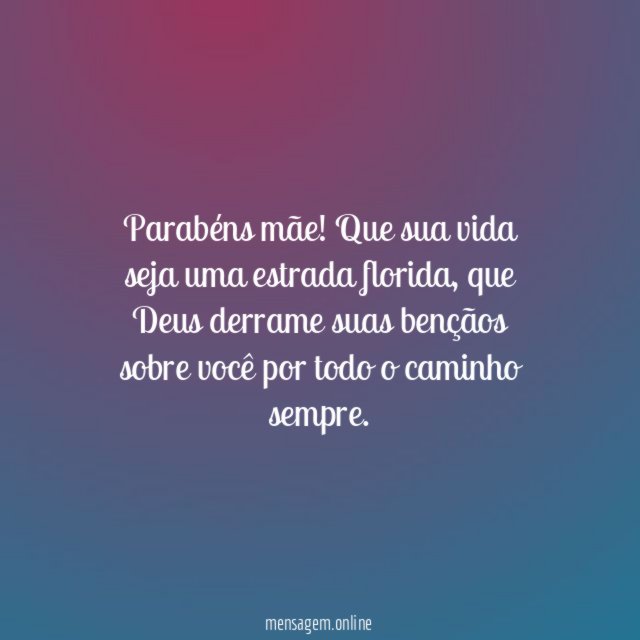 Parabéns mãe