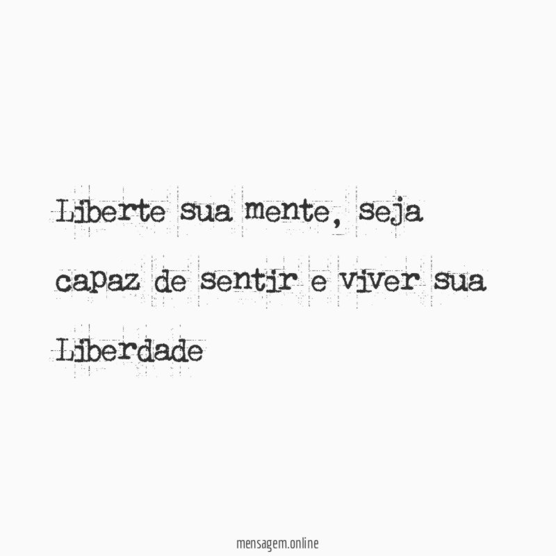 Liberte sua mente