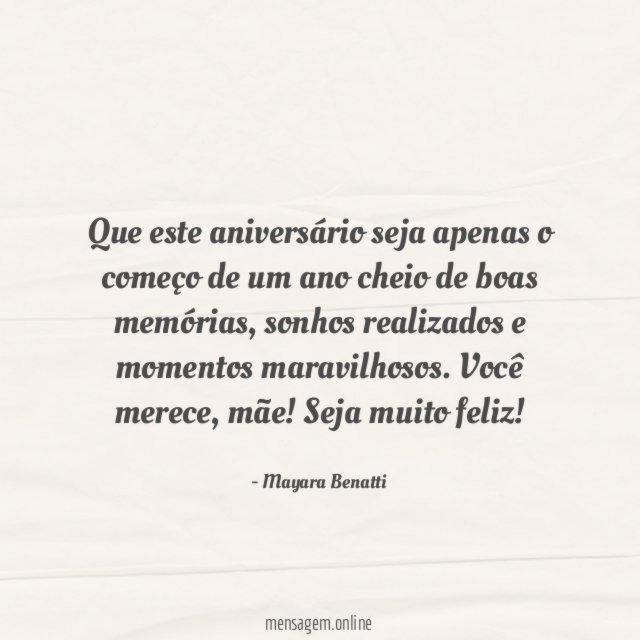 Que este aniversário seja apenas o começo de