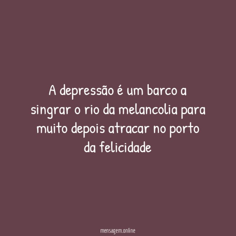 A depressão é um barco a singrar