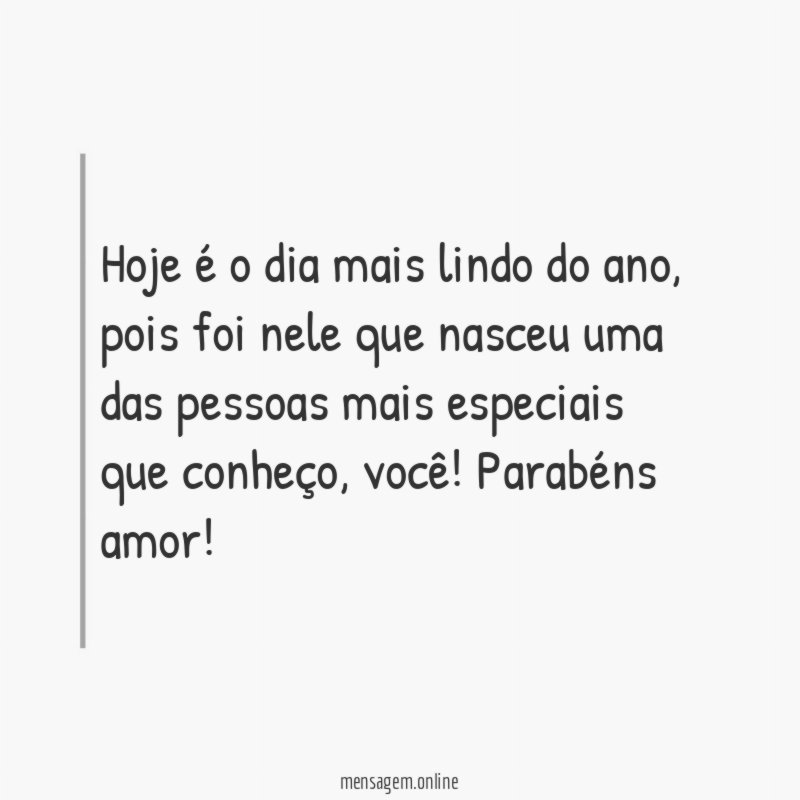 Hoje é o dia mais lindo do ano