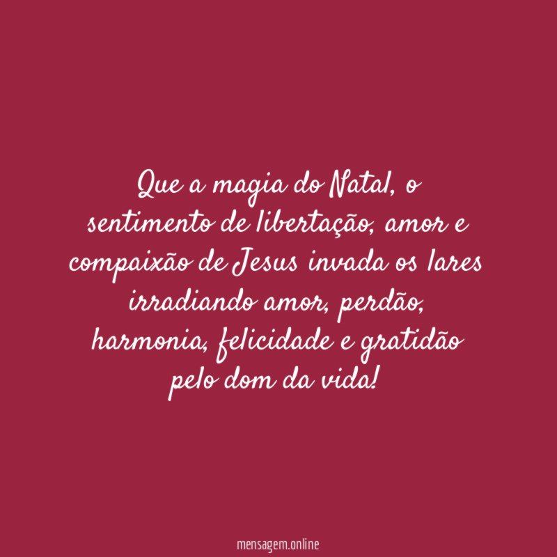 Que a magia do Natal